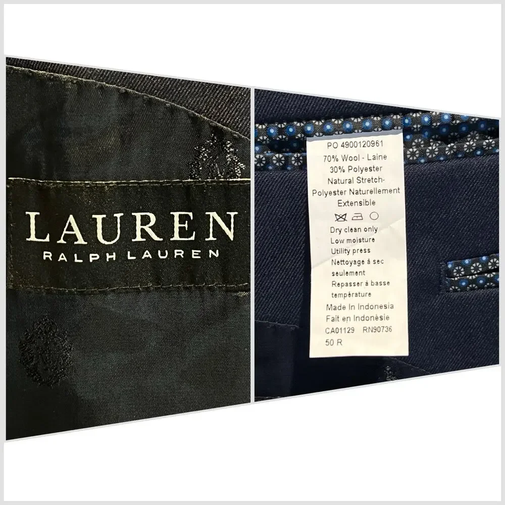 Ralph Lauren LRL Black Label Mens 50R Navy Blue Casual Blazer Sport Jacket - Picture 16 of 16